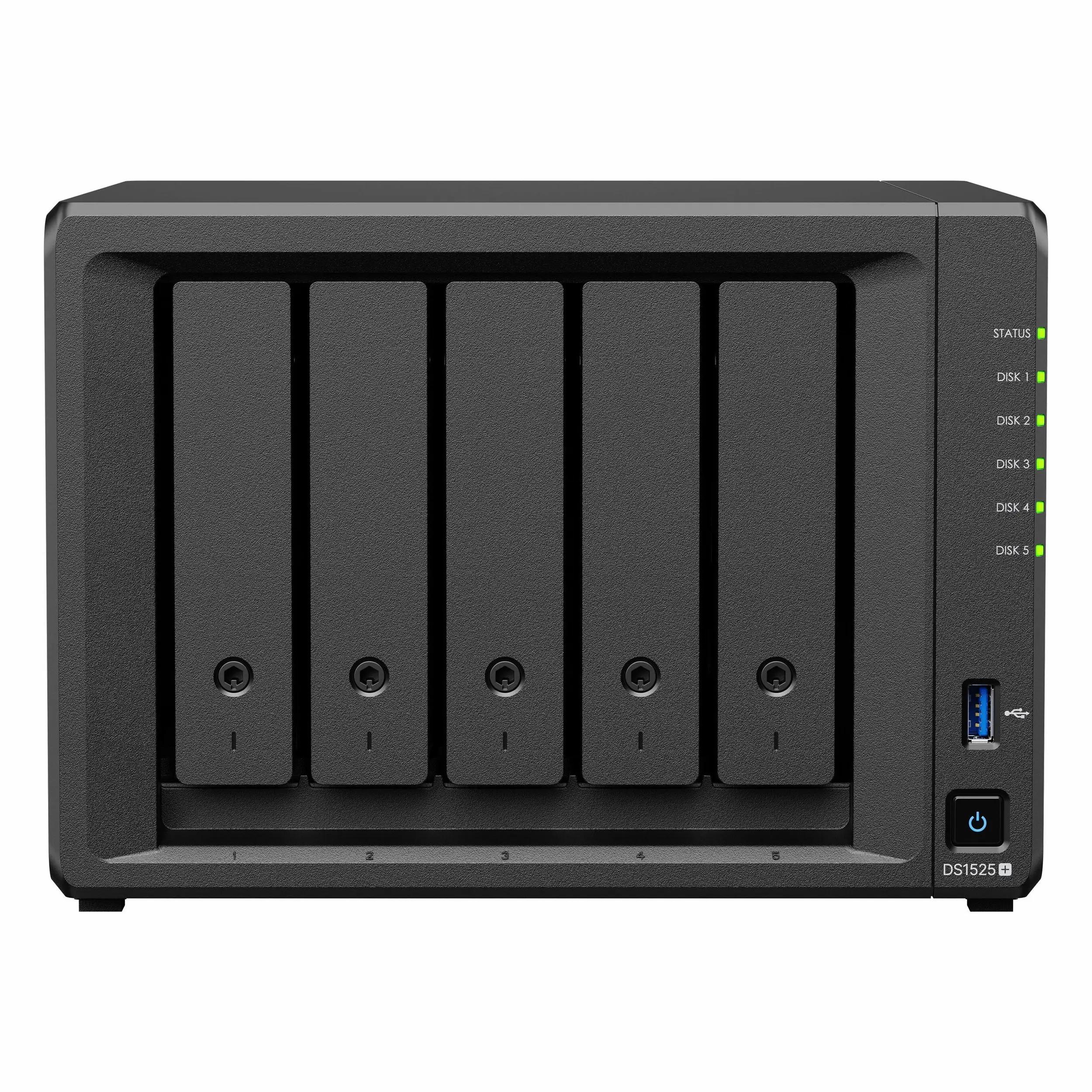 Synology DiskStation DS1525+01 16GB (5x24TB Desteği) RAID(0-1-5-6-10) NAS Depolama Ünitesi