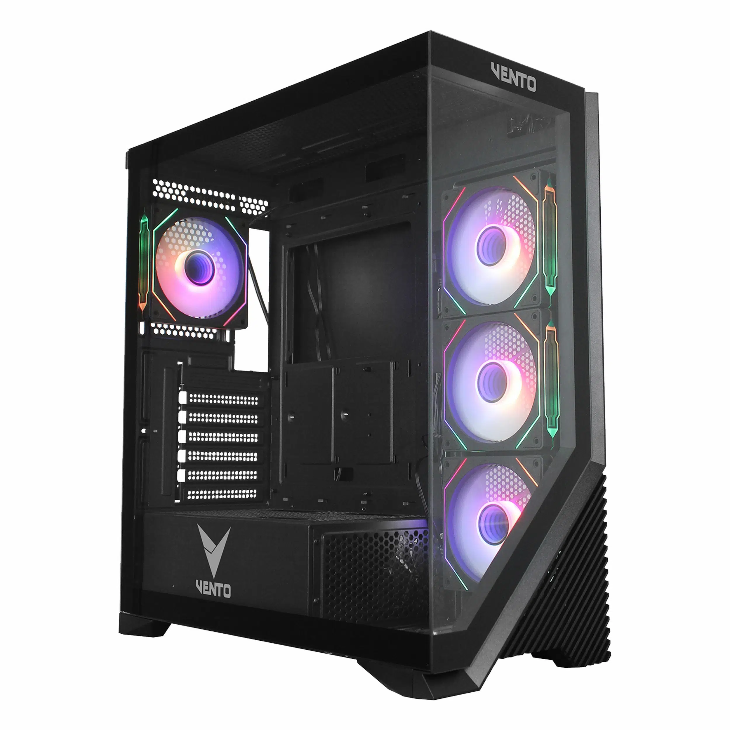Vento VG4202FLA 1000W 80+ Bronz USB 3.2 ARGB eATX Full Tower Siyah Kasa